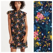 Madewell X No. 6 Silk Beacon Dress in Garden Bouquet