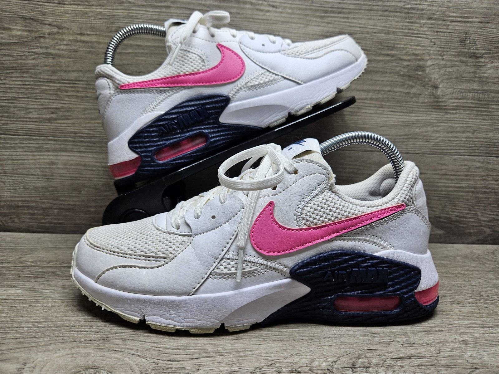 Nike Air Max Excee White Pink Blue CZ7997-100 Women's 8 Pre-loved NO BOX