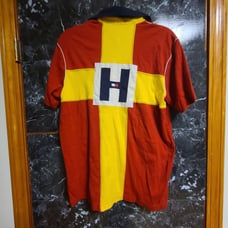 Vintage Y2K Tommy Hilfiger Cut & Sew Colorblock Polo Size Medium
