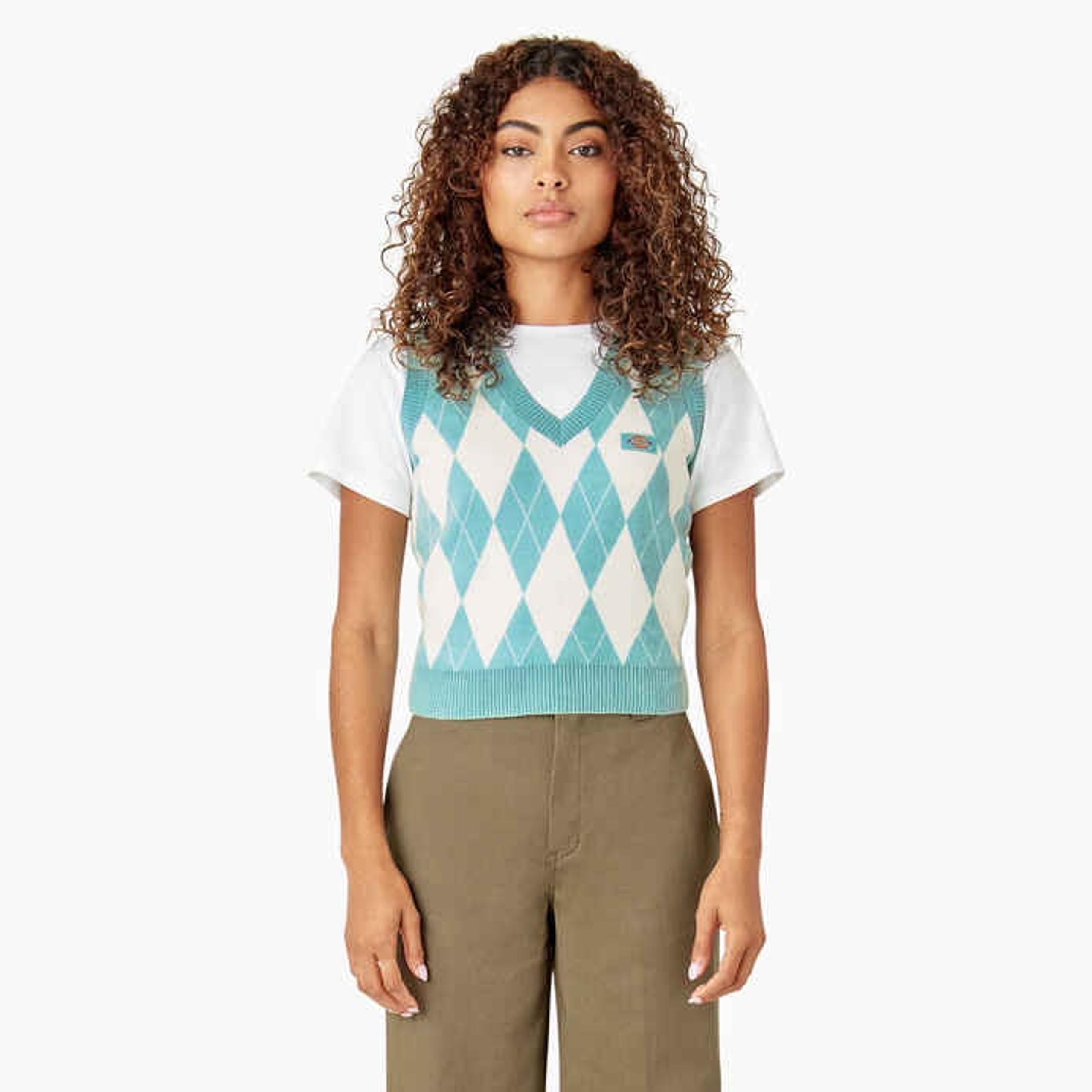 Dickies Women’s Argyle Sweater Vest Size Small