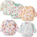 5 Pack Long Sleeve Bib,Baby Toddler Waterproof