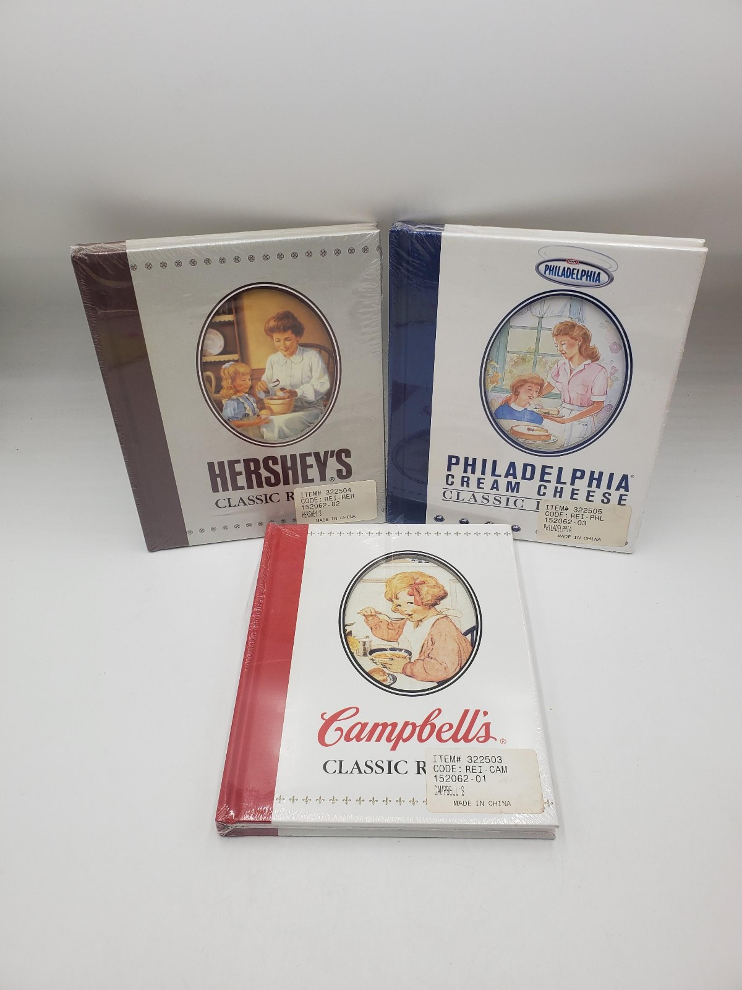 Hershey, Campbell's & Philadelphia classic recipe cook book lot of 3