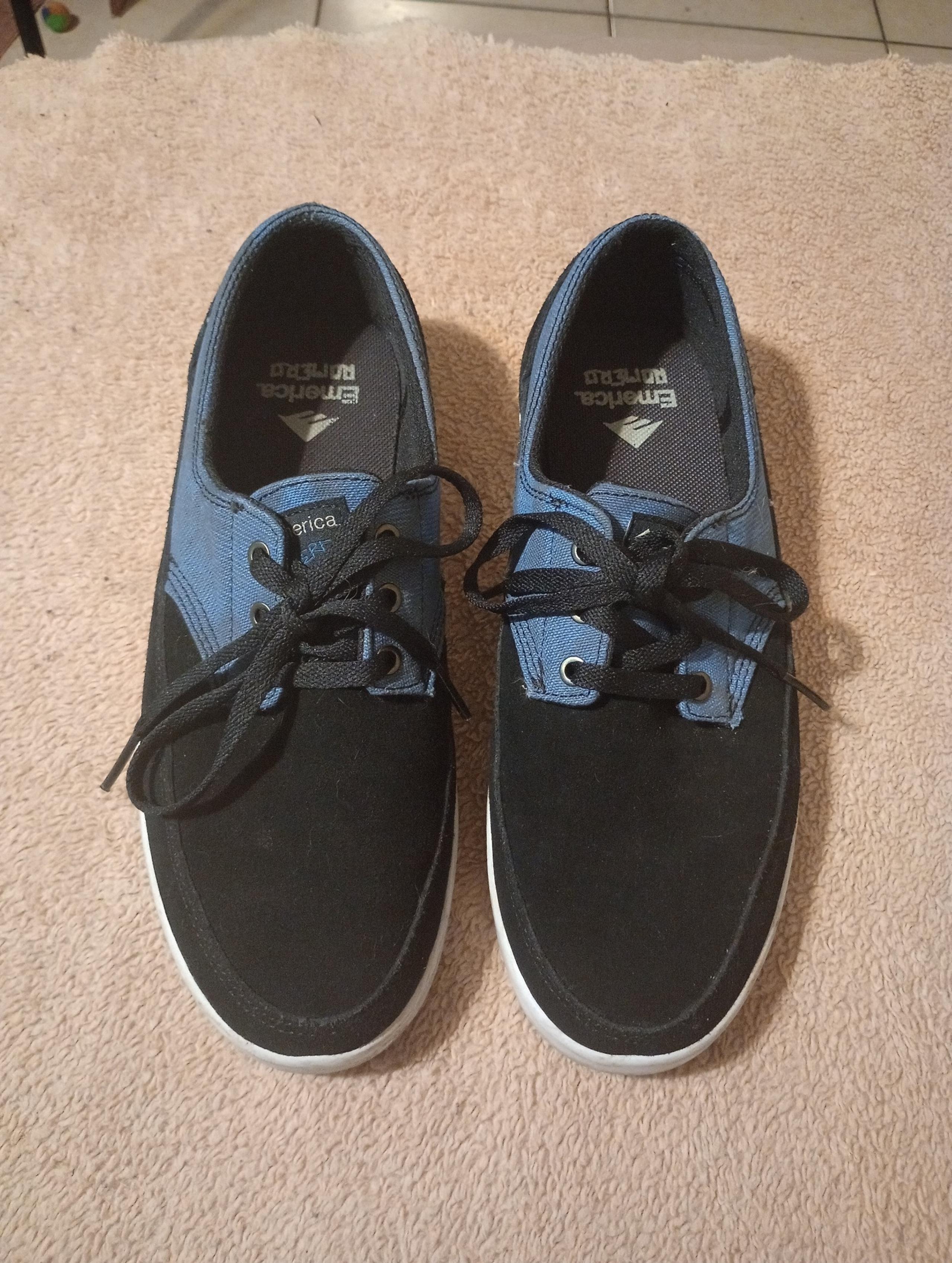 EMERICA SUEDE TOP SKATE SHOES SIZE MEN'S 7.5  VERY GOOD CONDITION