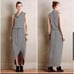 Anthropologie Dolan Black/White Striped Cowl Neck Sleeveless Maxi Dress Size XS