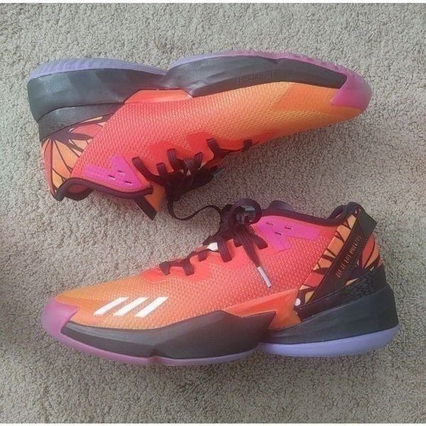 Adidas D.O.N. Issue 4 Day Of The Dead Orange Men Basketball Sneakers Size 13.5