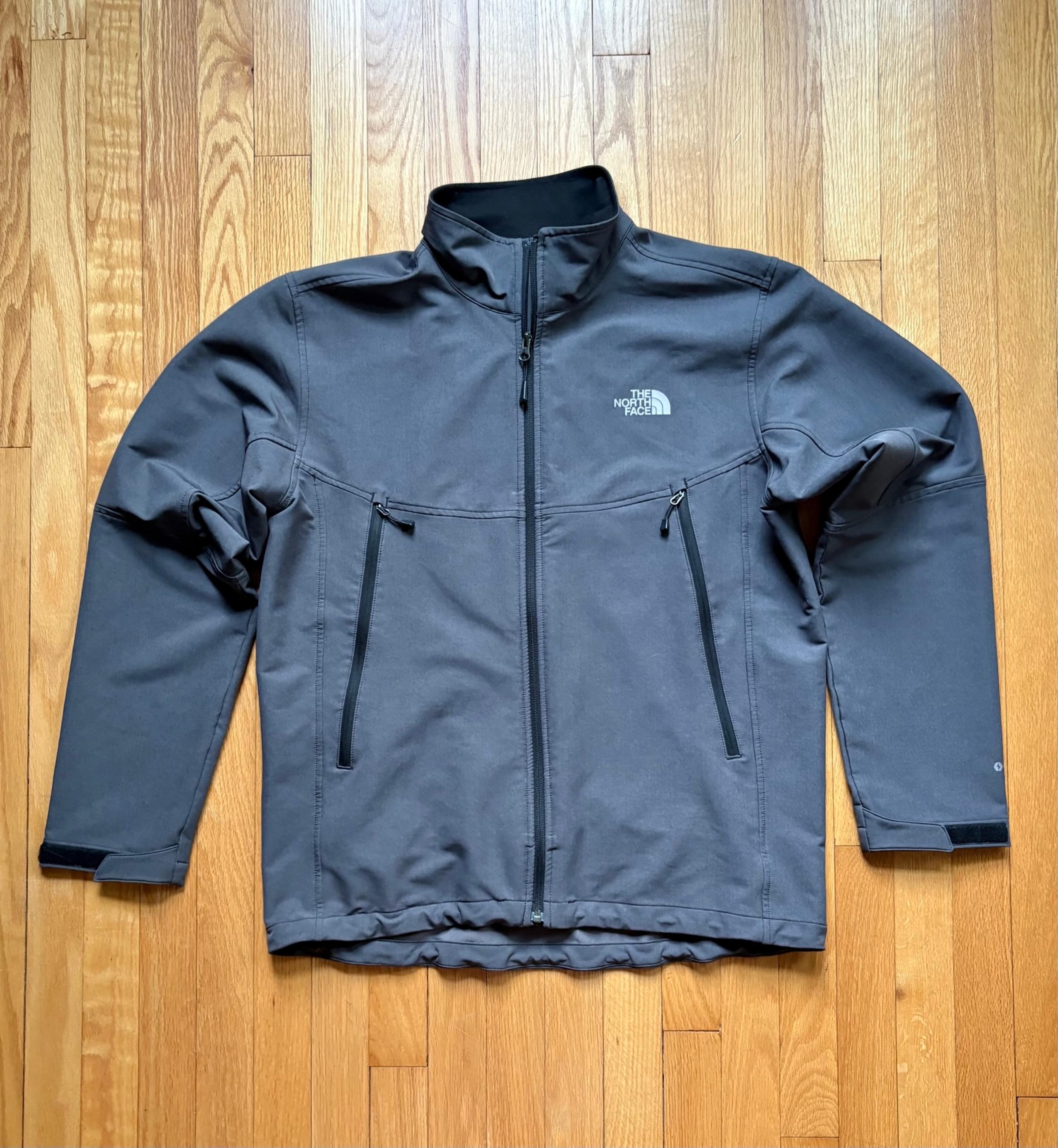 The North Face Men’s Full Zip RDT Soft Shell Coat Jacket Large Gray Solid