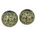 L'Objet Gold Plated Salt & Pepper Shakers Multi-color Swarovski Crystals