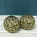 L'Objet Gold Plated Salt & Pepper Shakers Multi-color Swarovski Crystals