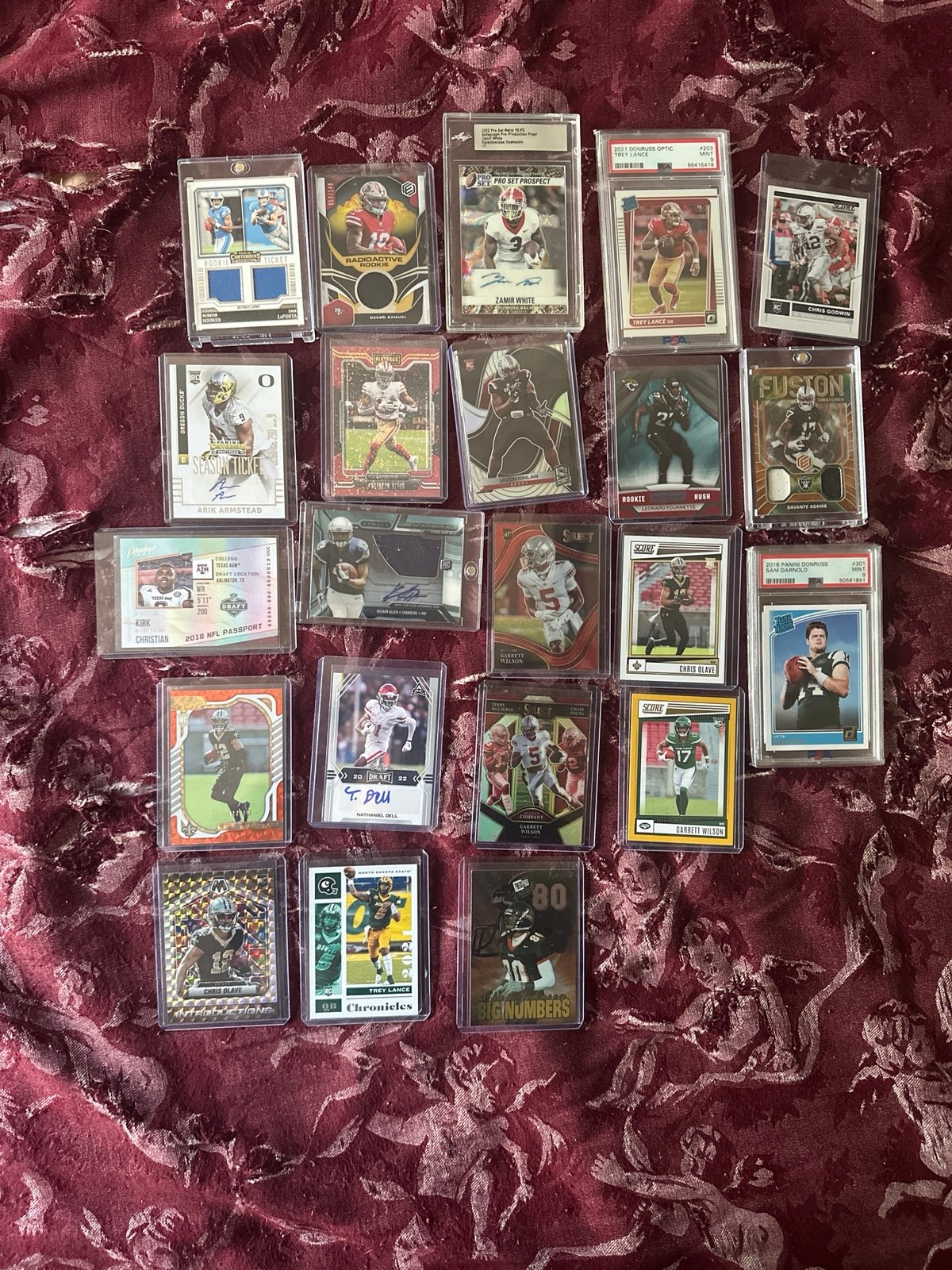 NFL card lot