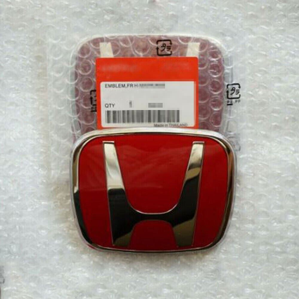 2 x Front Rear Red H Emblem Badge Fit for 2006-2015 Honda CIVIC SEDAN 4DOOR