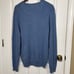 New Nordstrom 100% Cashmere V-Neck Soft Sweater Mens Size Large Blue Small Flaw