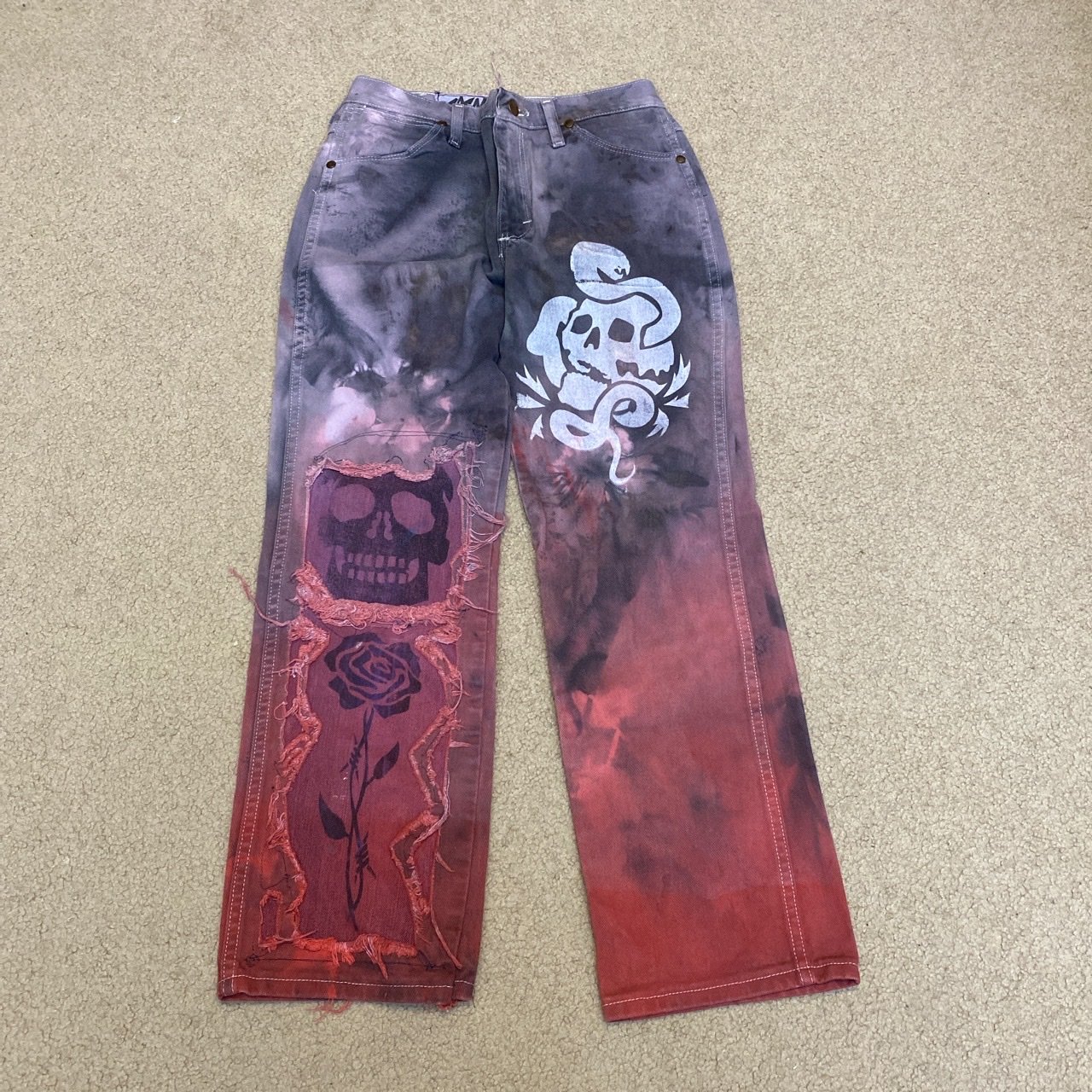 Custom Distressed 1 Of 1 Wrangler Jeans