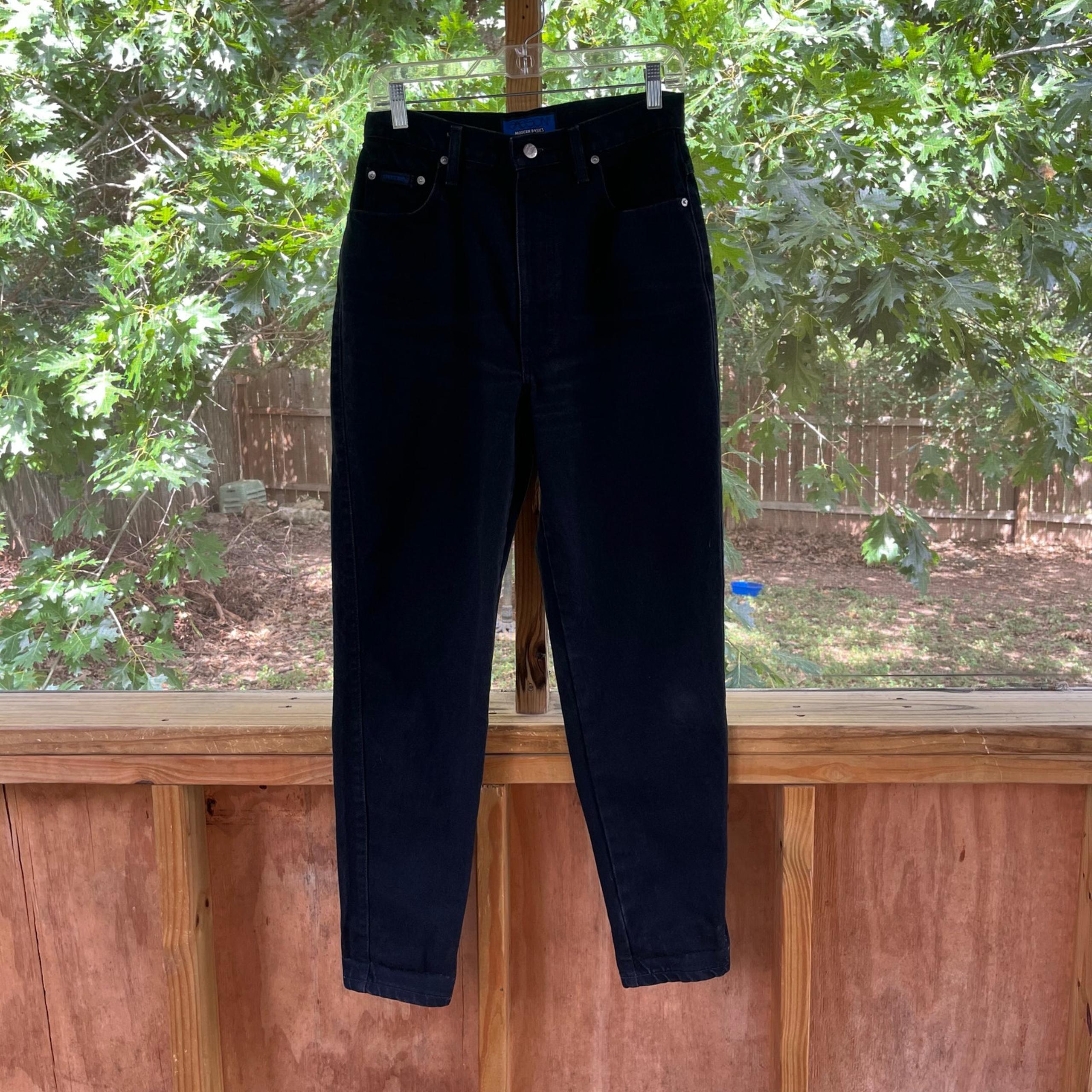 Sasson Women's Vintage Black High Waisted Jeans Size 12 (28" Waist)