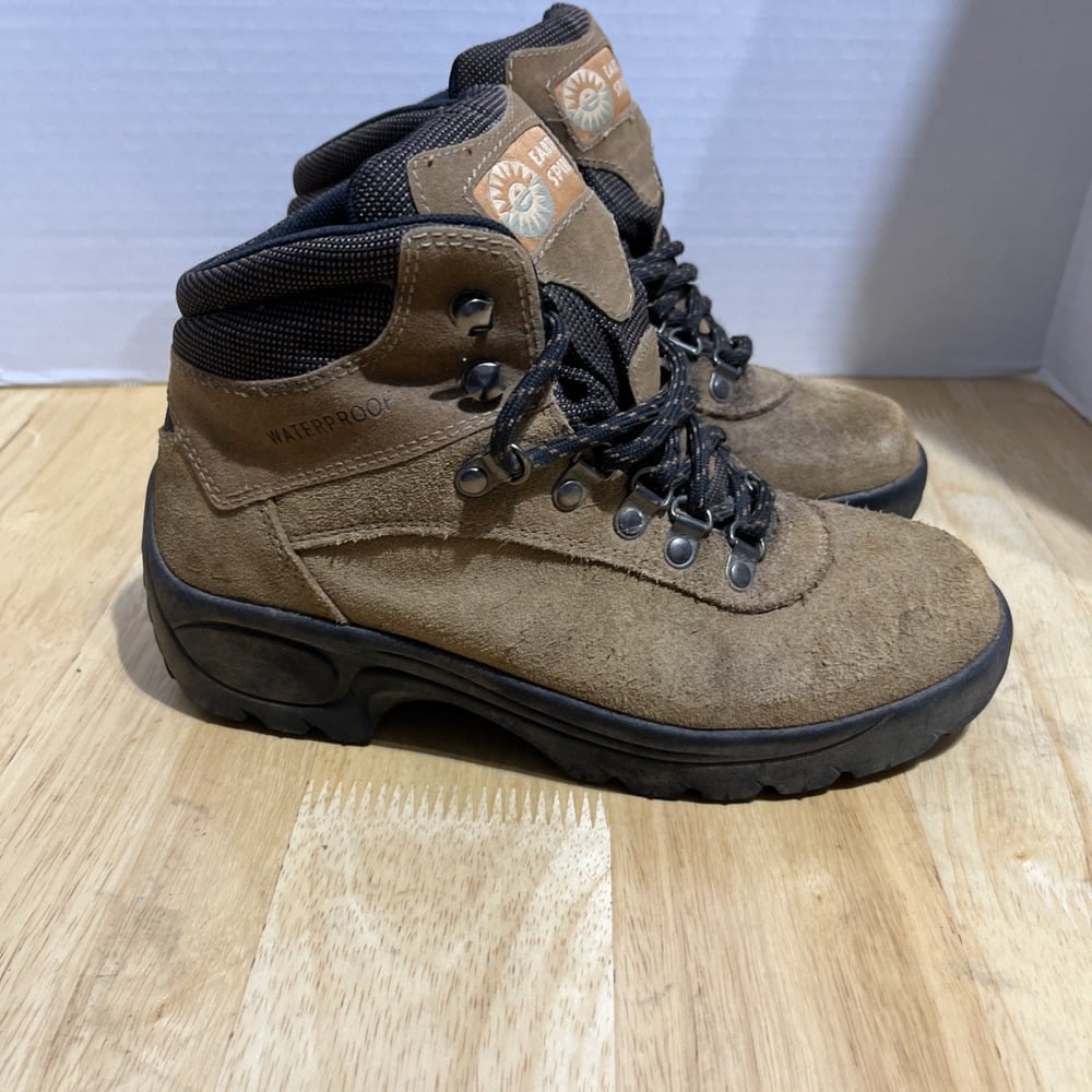 Earth Shoe Suede Hiking Boots Trail Shoes, Sunflower 8652835 , Women's 6.5