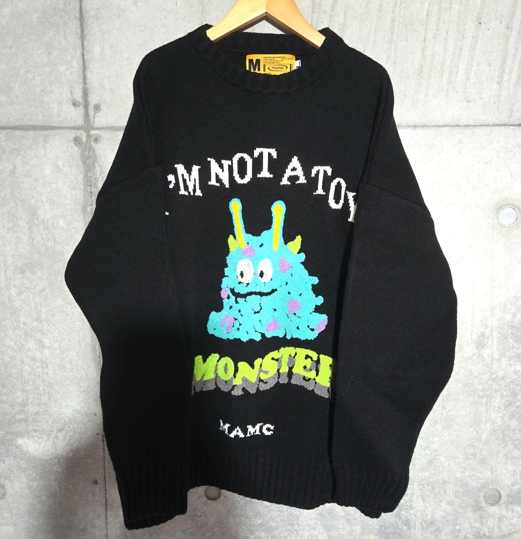 MAMC Monster Design Knit Sweater Black