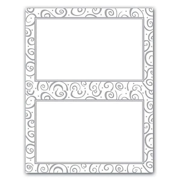 NWT 48 Gartner Studios 2-Up Invitations Silver Swirl 5.5 x 8.5 Anniversary