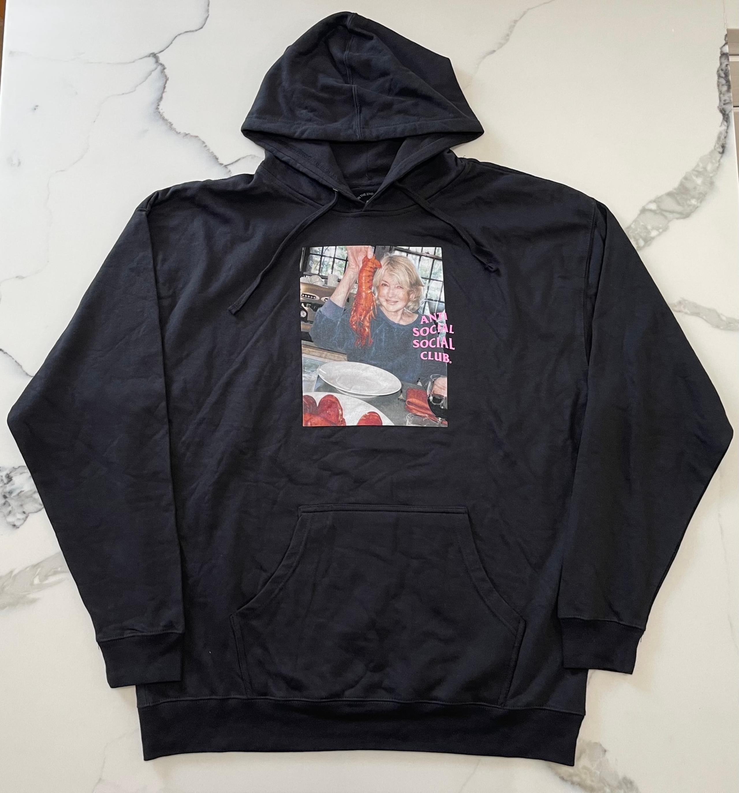 Anti Social Social Club X Martha Stewart Lobster Hoodie Mens XXL (2022) NEW