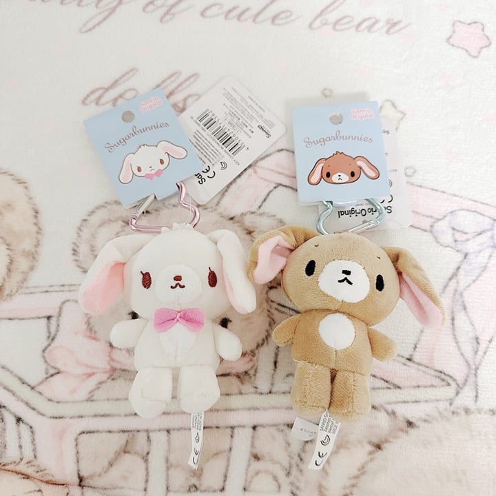 sanrio sugarbunnies 2025 mascot plush keychain set
