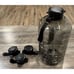 AQUAFIT 1 Gallon Water Bottle w/ Time Marker 2x Straw Lids & 2x Chug Lids BPA Fr