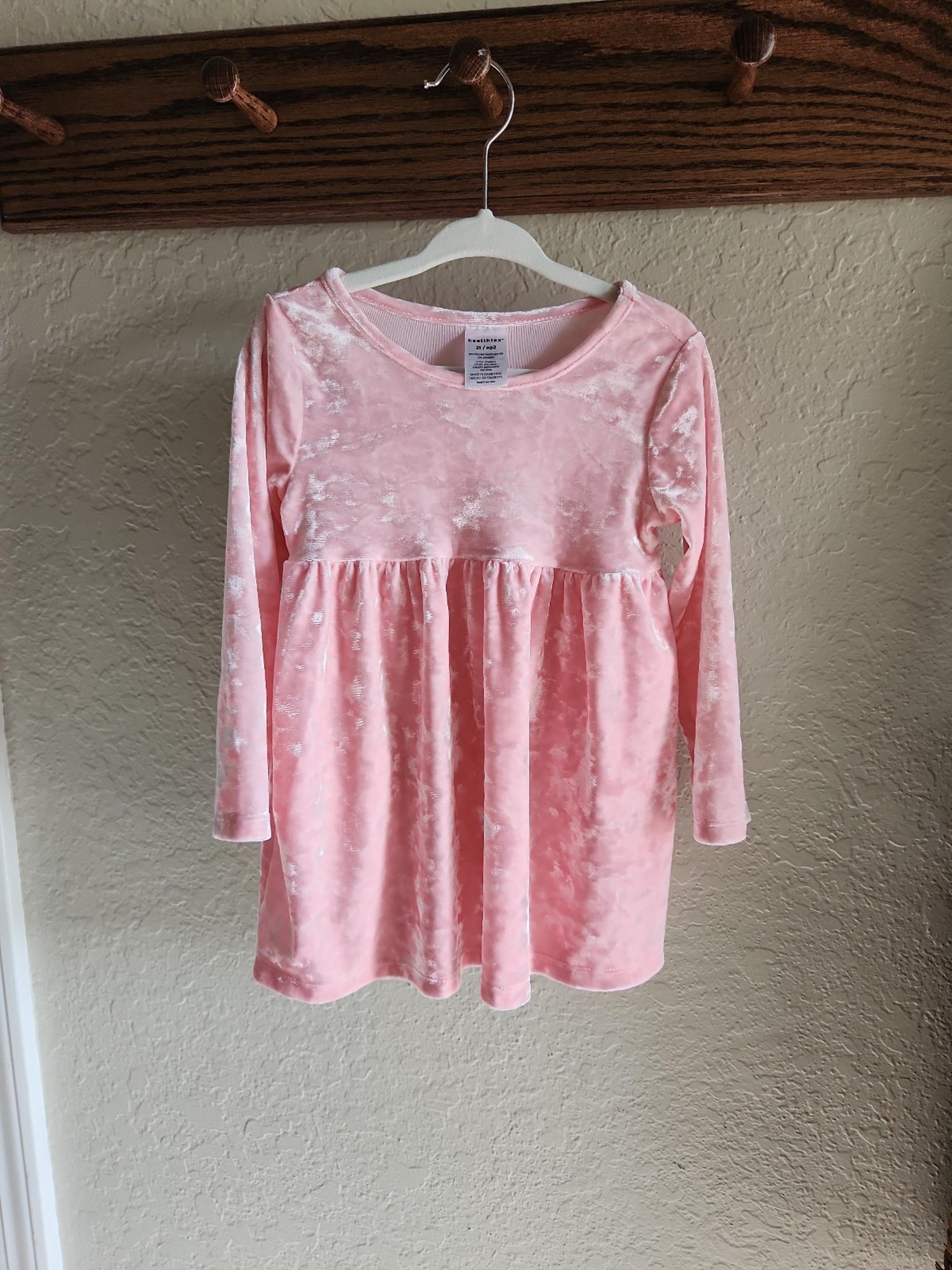 Pink velvety dress