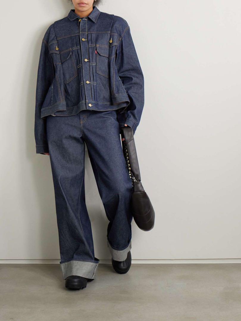 Shop Sacai - Levi's x Sacai Oversized Cuffed Jeans | Saks