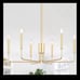 Farmhouse 6 Candle Style Classic Traditional Chandelier Light Dimmable Gold