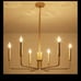 Farmhouse 6 Candle Style Classic Traditional Chandelier Light Dimmable Gold