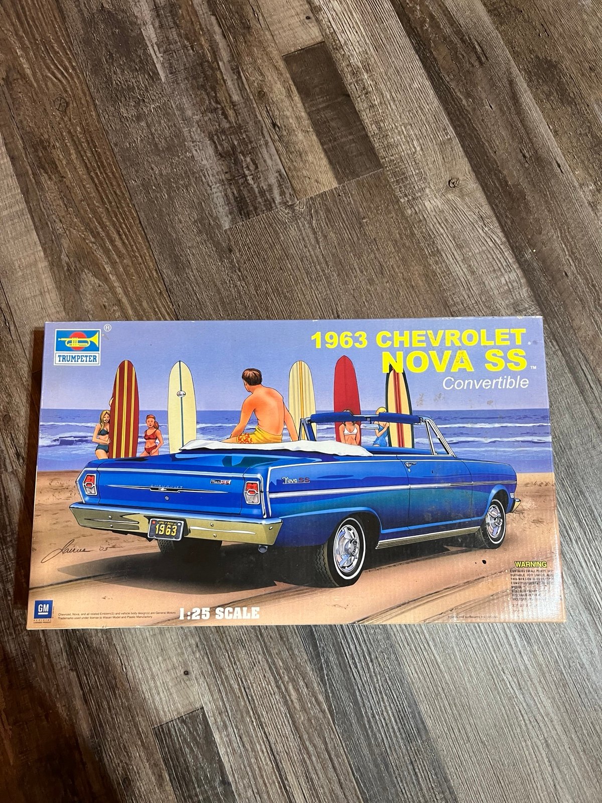Model TRUMPETER 02504 1963 CHEVY NOVA SS CONVERTIBLE 1/25 KIT McM fs