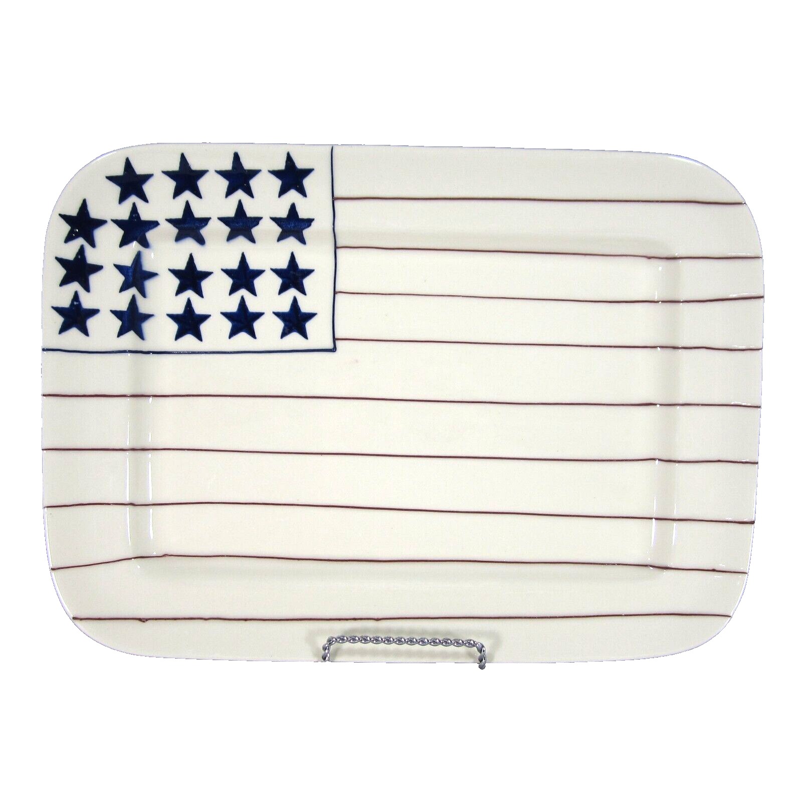 Hartstone Pottery American Flag Serving Platter 16½ x 11¾