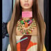 Wow factor celebrity brown ash highlighted kissed straight h.d lace wig