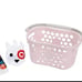 Target Toy Shopping Basket Kids Pink Bullseye NEW FREE SHIPPING IN HAND