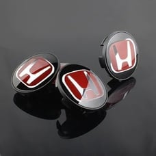 NEW 69MM 4PCS JDM RED H HONDA WHEEL RIM CENTER CAPS HUBS COVER ACCORD CIVIC