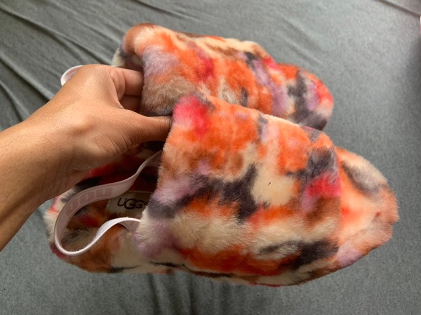 Pink Multicolored Ugg sandals w/ strap