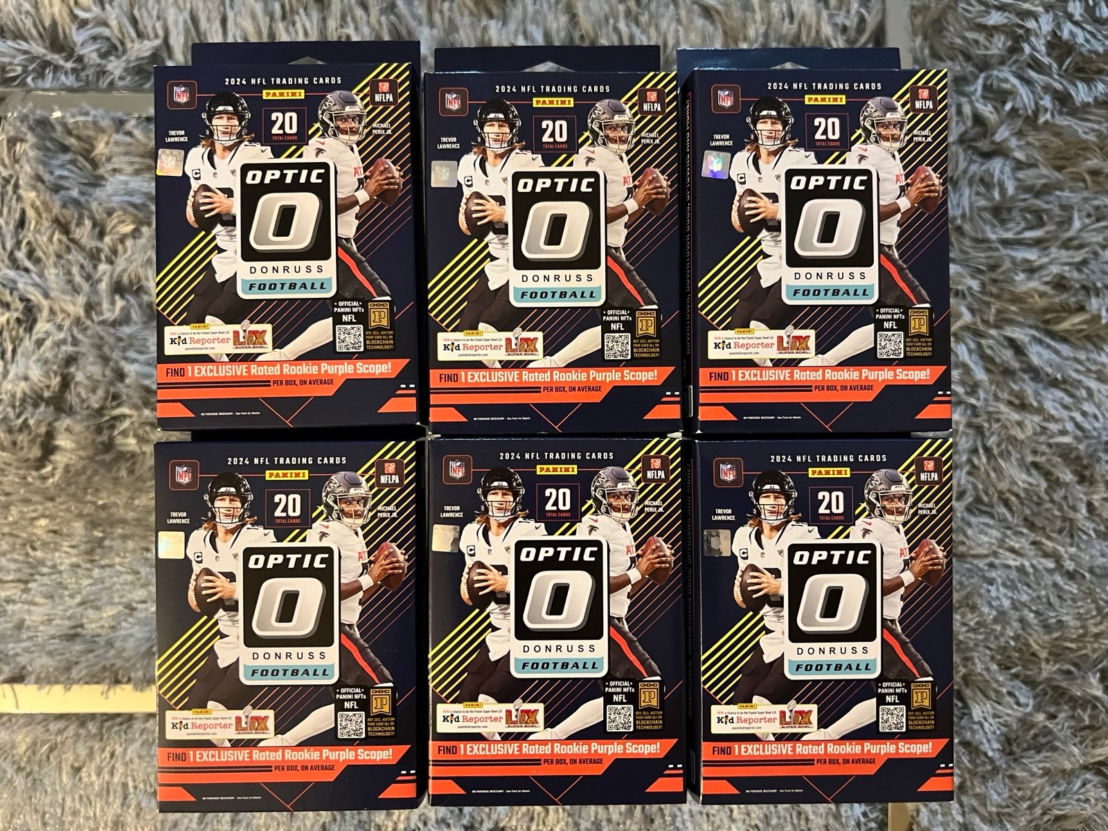 2024 Panini Donruss Optic NFL Football Trading Cards Hanger Box Lot Of 6 In Hand