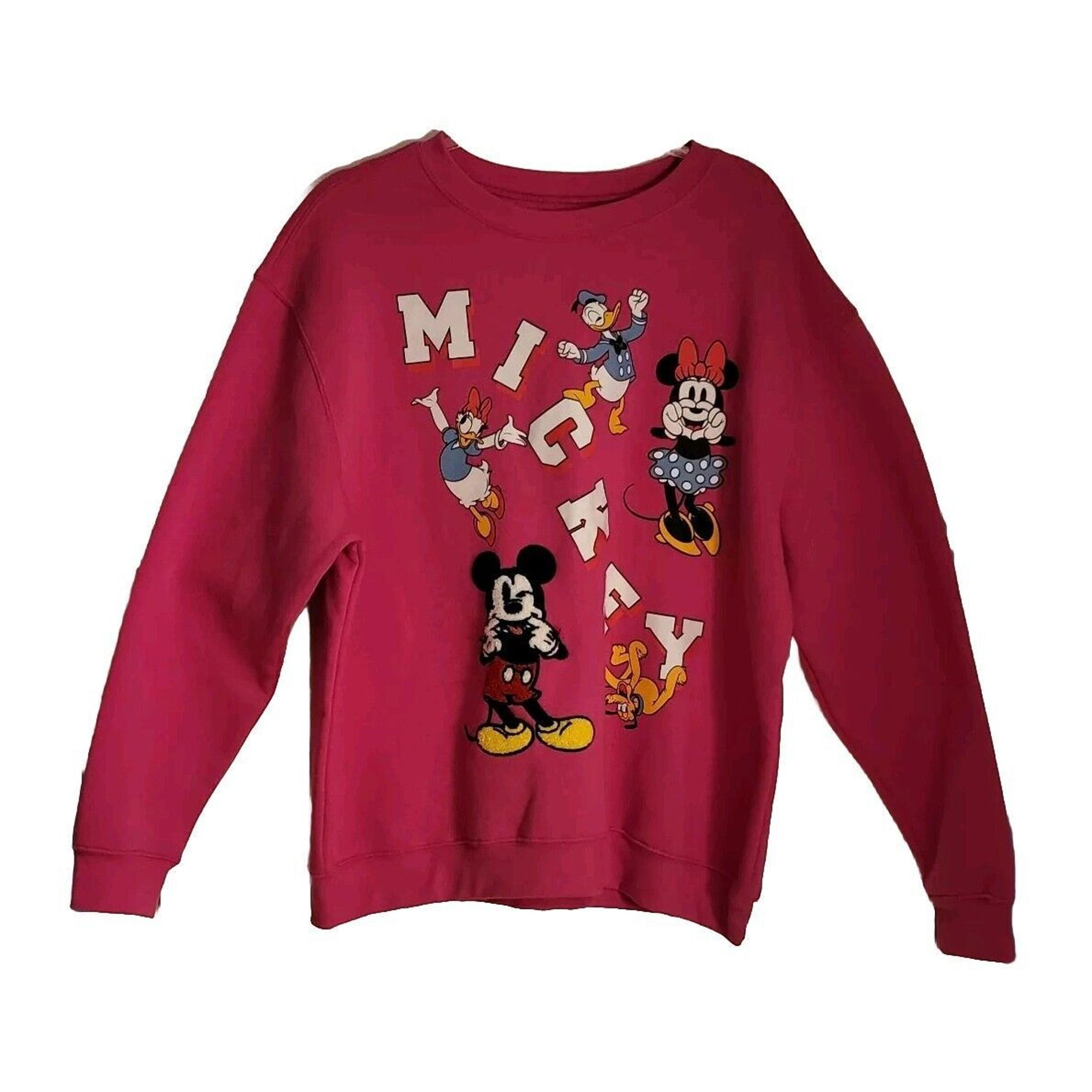 DISNEY'S Mickey and Friends Pink Graphic Pullover Sweatshirt Womens Size 2X