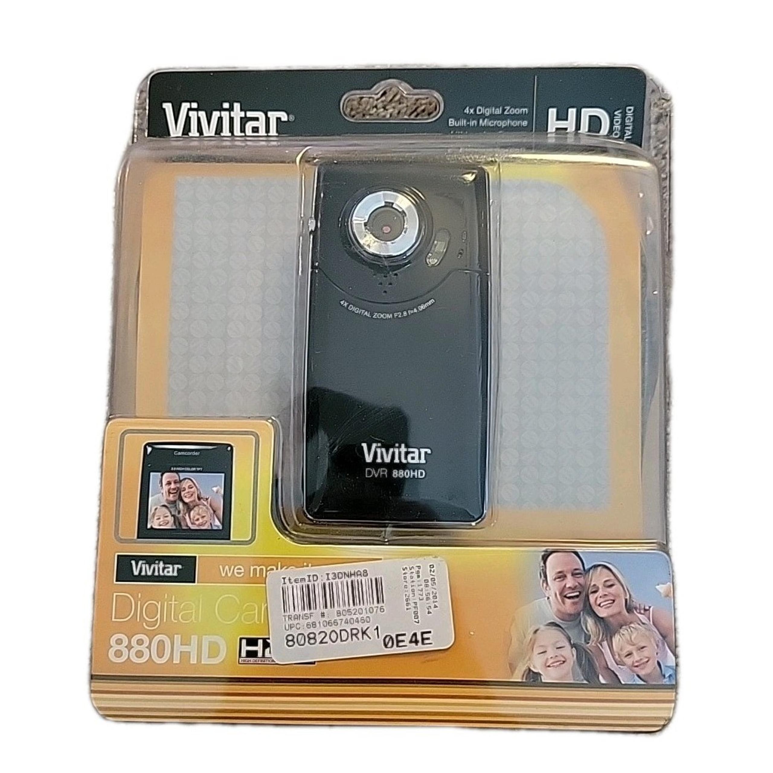 VIVITAR HD-720P DIGITAL CAMCORDER DVR880HD 4X ZOOM BLACK BRAND NEW SEALED