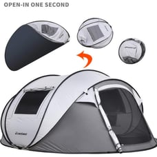 EchoSmile INSTANT TENT (4-PERSON) Pop-Up in 1-Second! Carrying Bag & Stakes