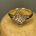 Beautiful Diamond shape 14k Gold and pave Diamond ring