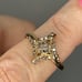 Beautiful Diamond shape 14k Gold and pave Diamond ring