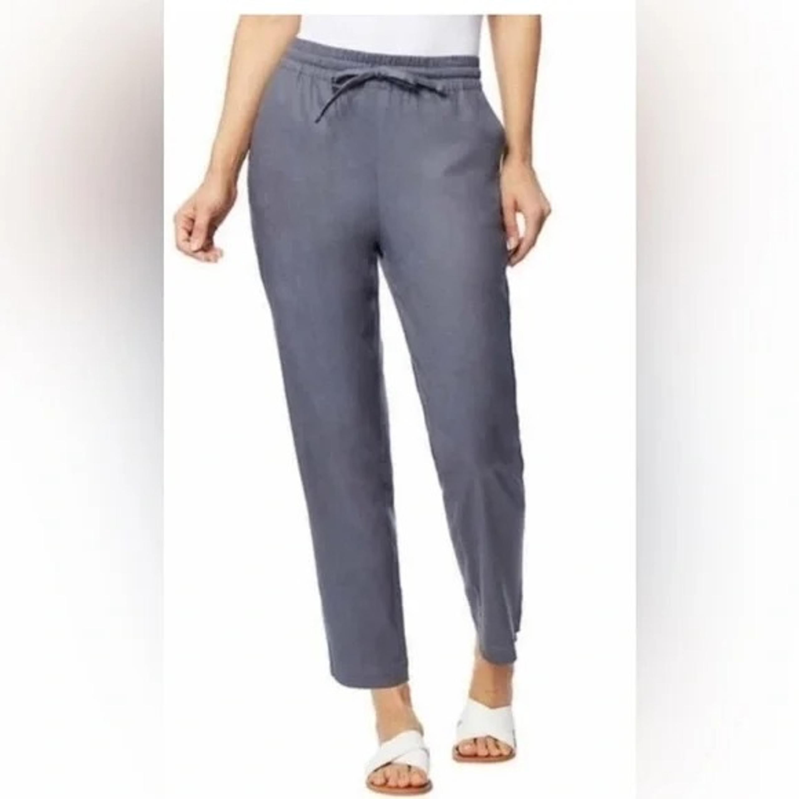 32 Degrees Cool Ladies Stretch Linen Blend Ankle Pant