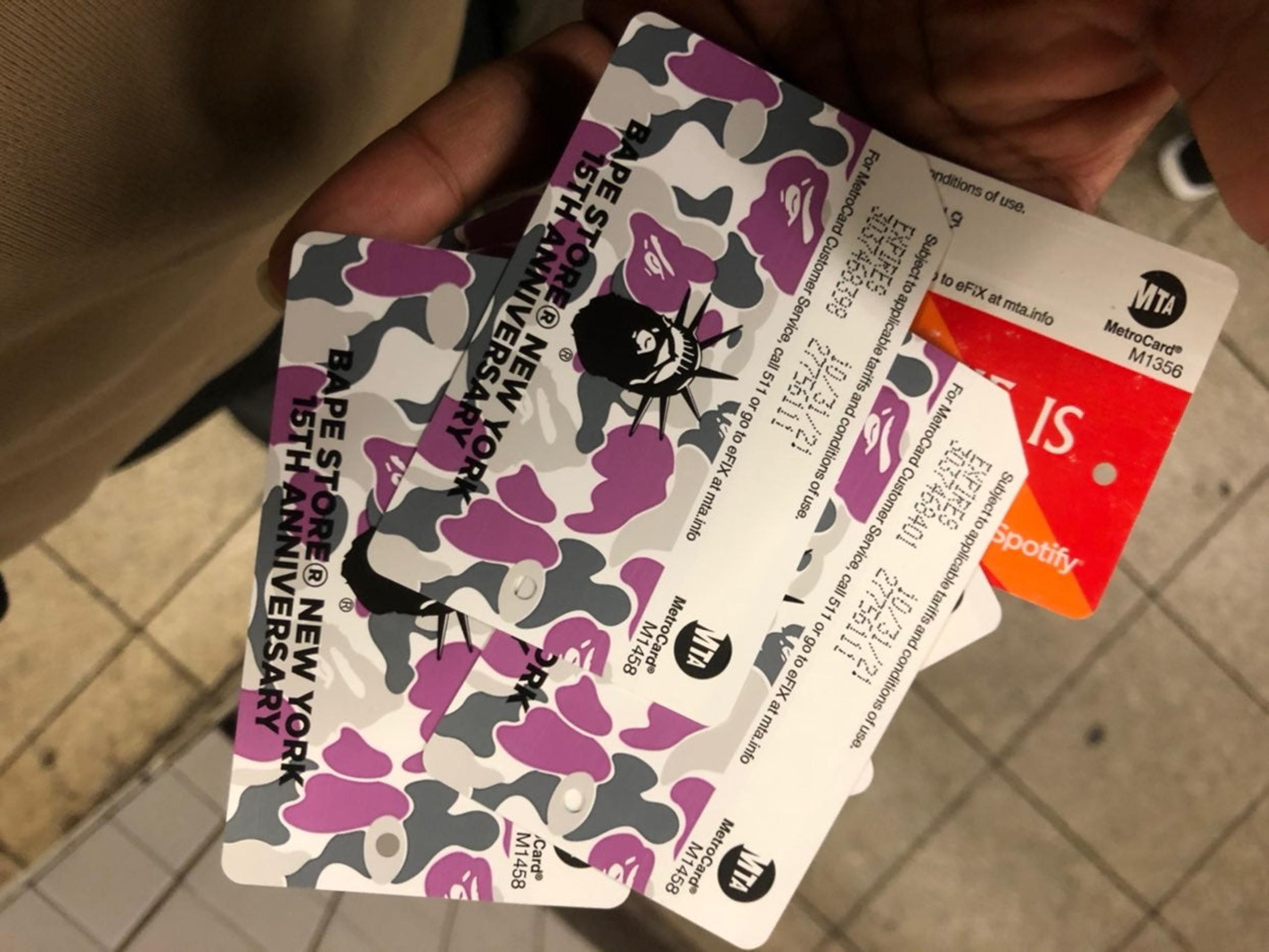 bape collectable NYC metro card