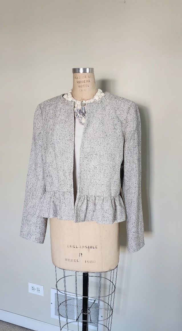 NWT Ann Taylor tweed peplum jacket