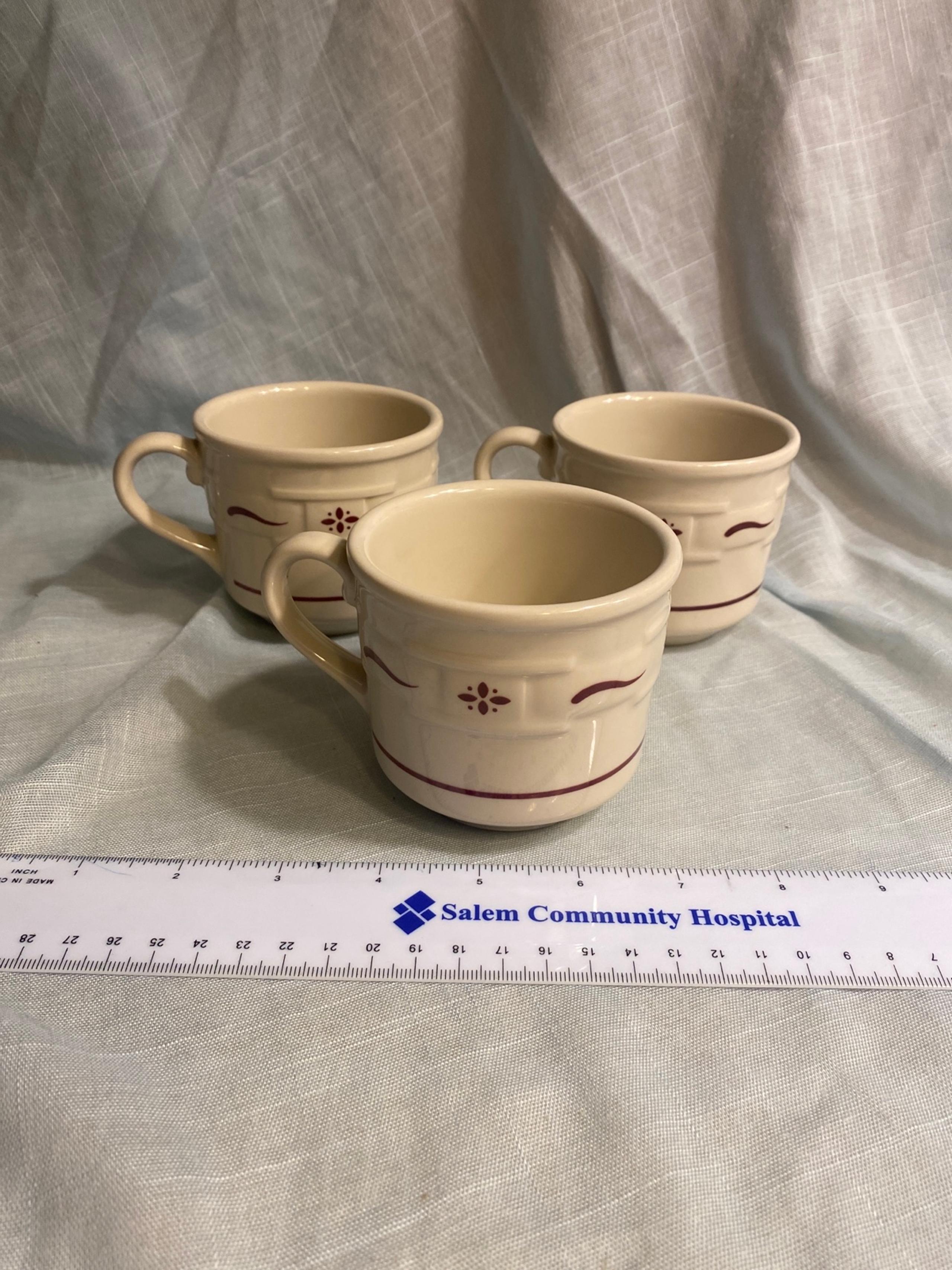 Coffee mugs by longaberger pottery