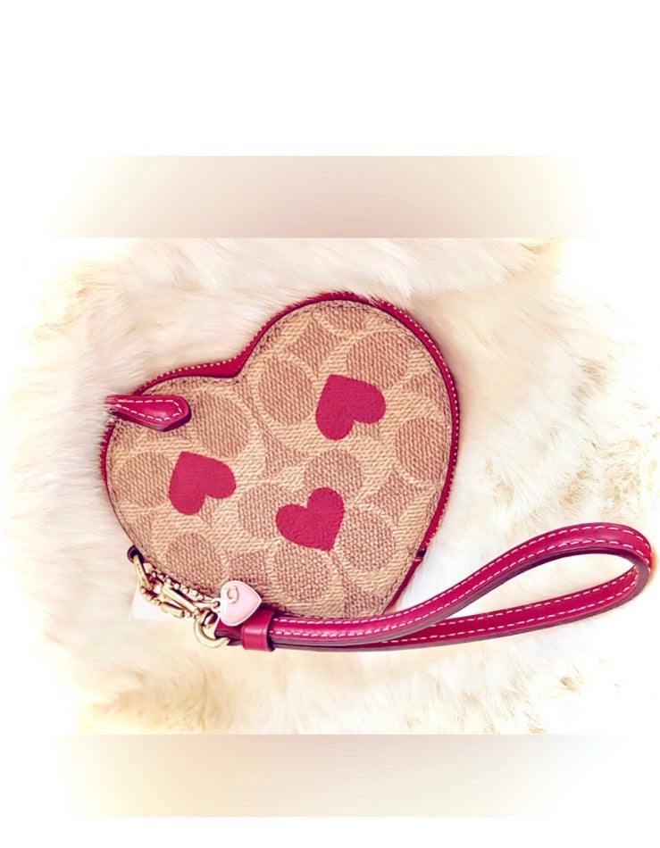 Coach Heart Wristlet Coin Purse