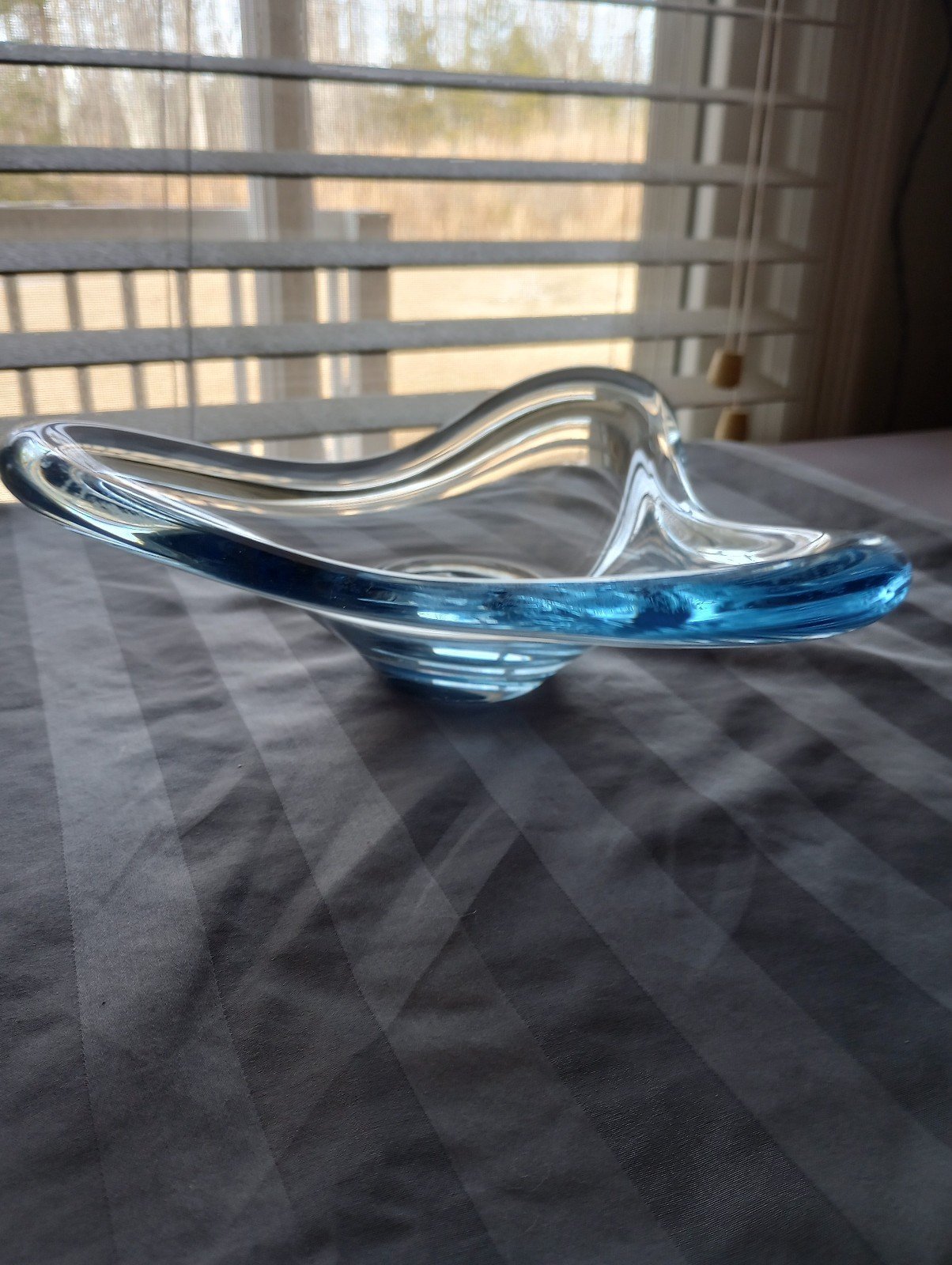 Per Lutken (1916-1998) for Holmegaard. Blue Glass Bowl