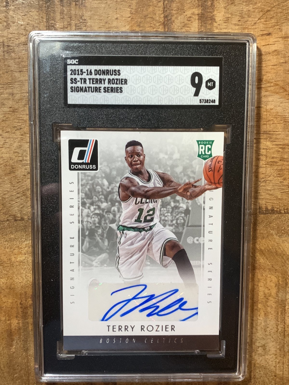 TERRY ROSIER ROOKIE SIGNATURES AUTOGRAPH - SGC 9