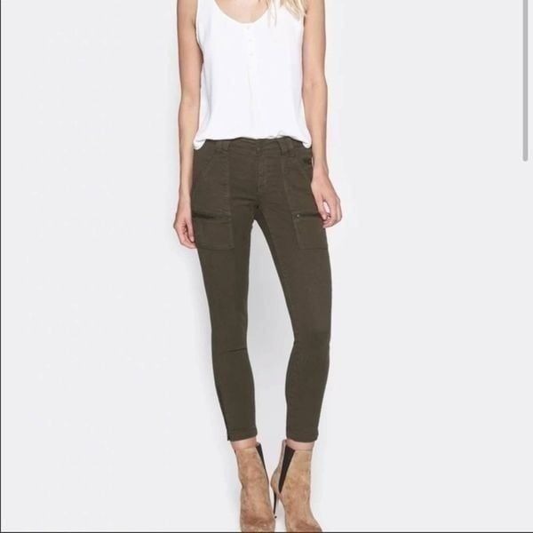 Joie Park Skinny Zippered Pants Green 0