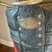 VINTAGE BURTON red black GOLF BAG + STRAP JASPER, ALABAMA Usa faux gator