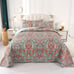Cotton Bedspread Quilt Sets-Reversible Patchwork Coverlet Set