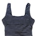 J Crew One Piece Swimsuit 14 NWT Navy Blue Textured Stripe Nautical Scoop-back